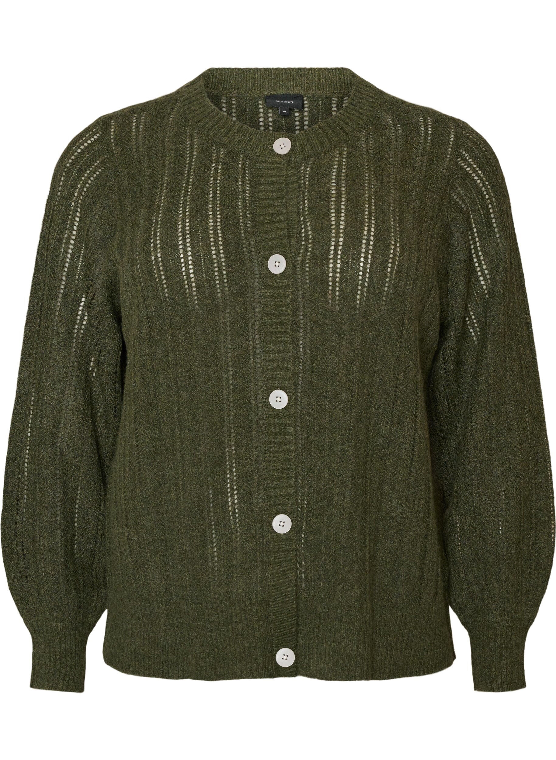 Strickjacke mit Lochmuster
