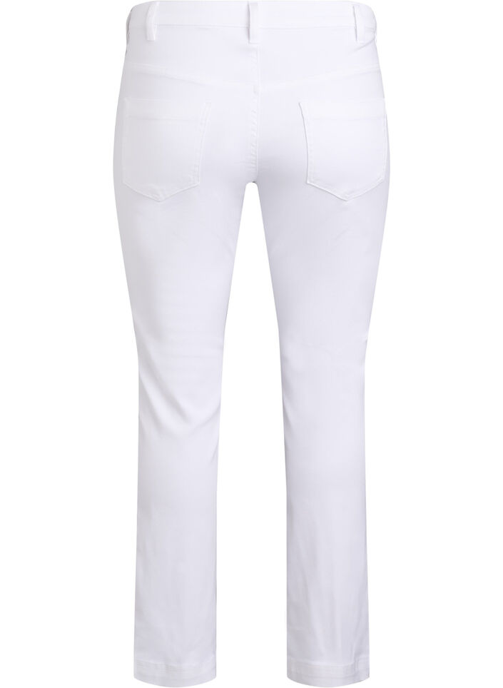 Slim Fit Emily Jeans mit normaler Taillenh&ouml;he, Wei&szlig;, Packshot image number 1