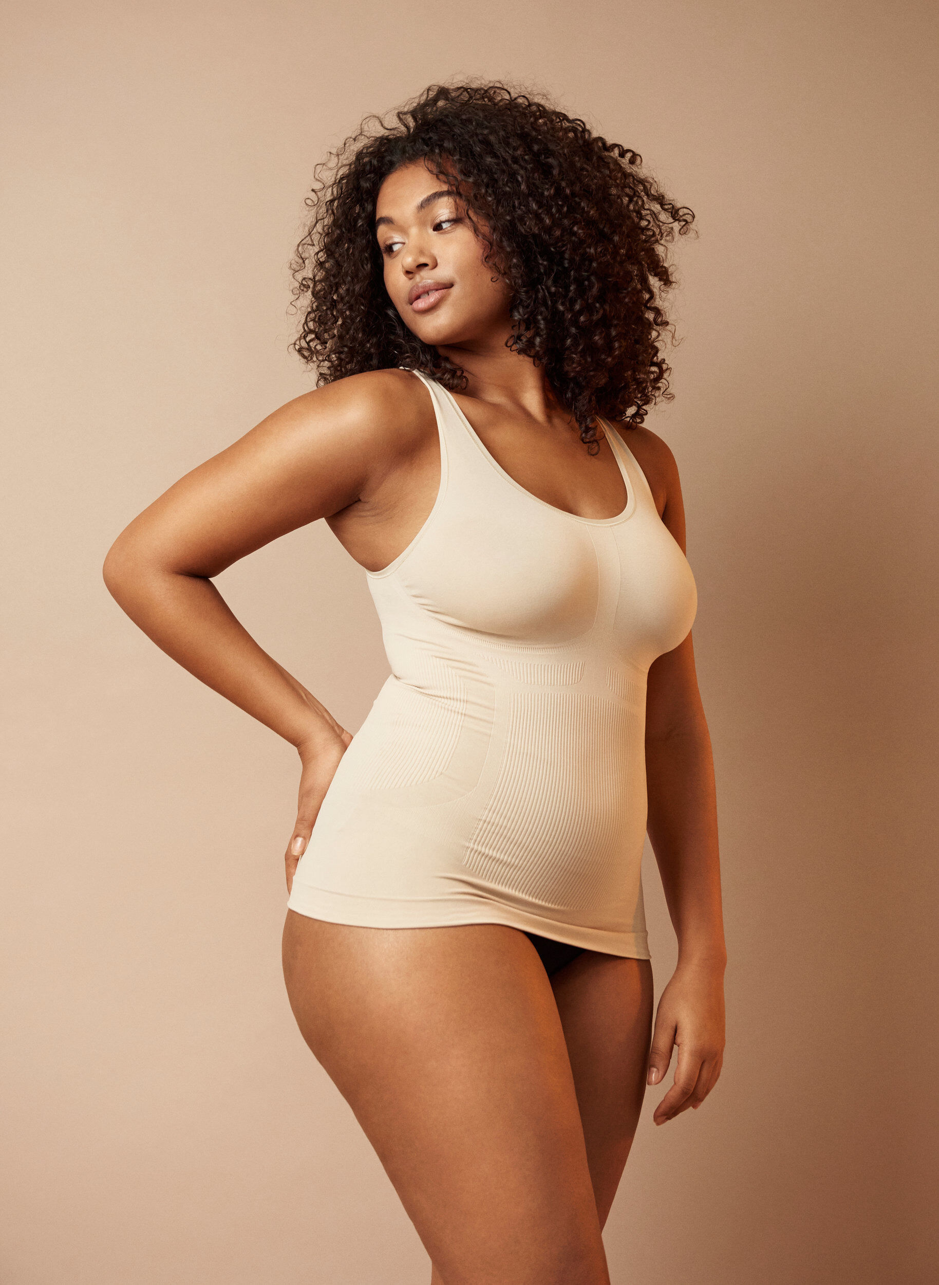 ZizziShapewear Top mit breiten Tr&auml;gern, Beige, Image image number 1
