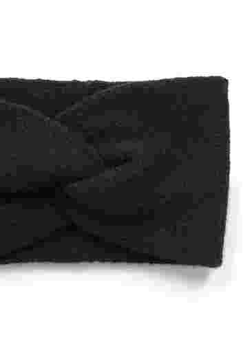 Gestricktes Stirnband, Black, Packshot image number 2