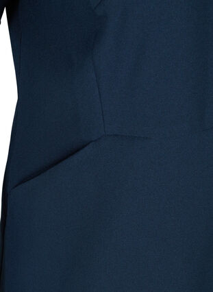 Einfarbiges Etui-Kleid mit V-Ausschnitt, Navy Blazer, Packshot image number 3