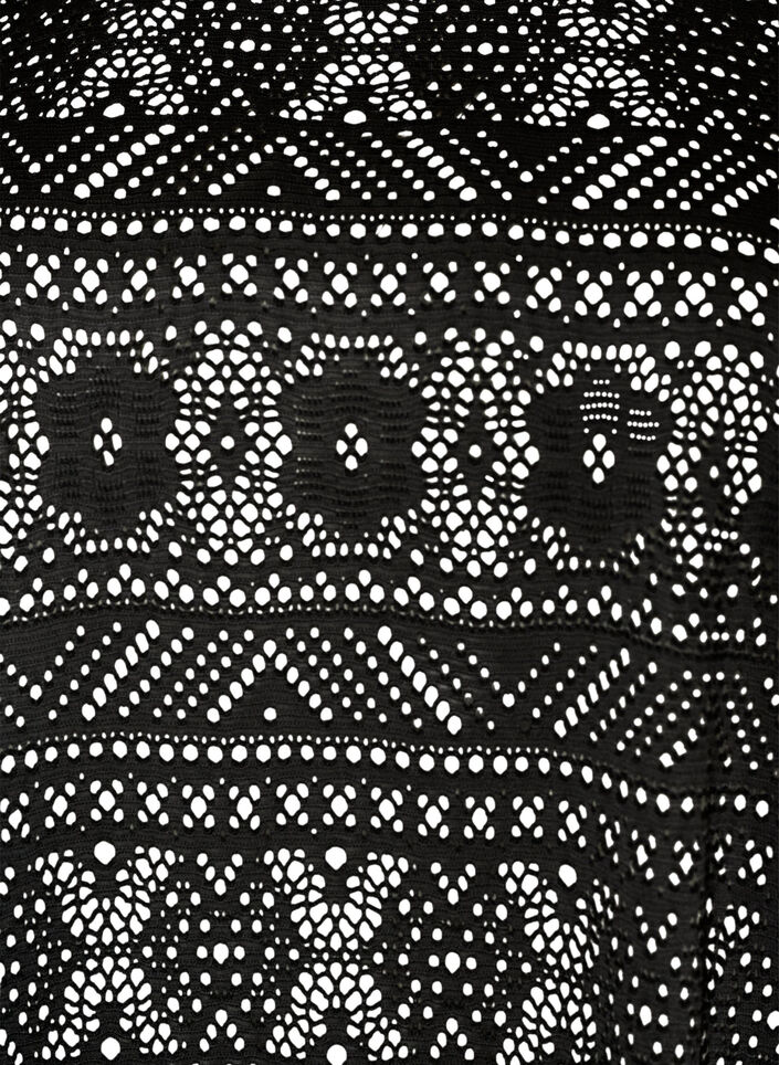 T-Shirt aus Spitze mit Lochstickerei, Schwarz, Packshot image number 2