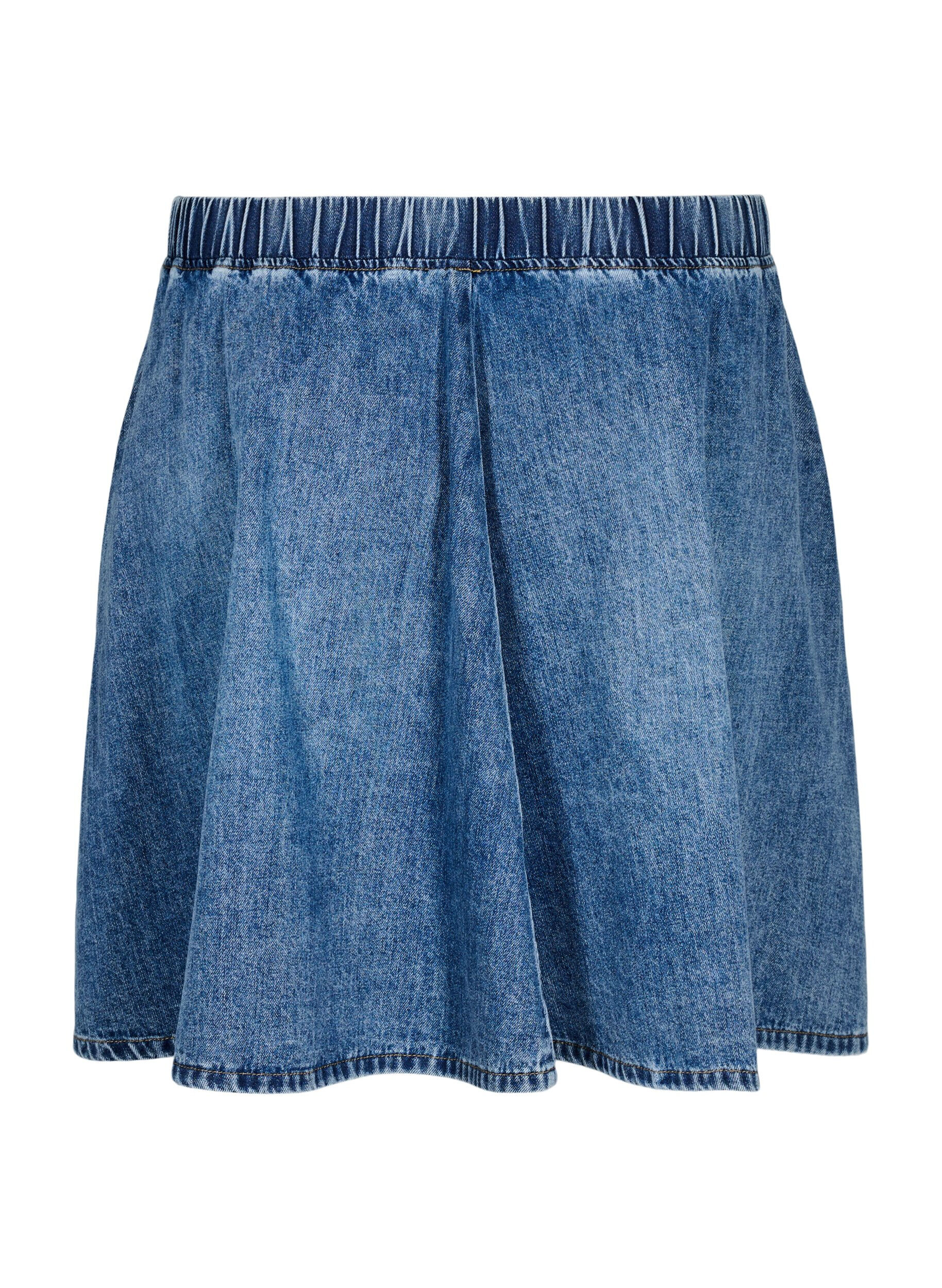 ZizziKurzer Jeans-Skaterrock, Blau, Packshot image number 1