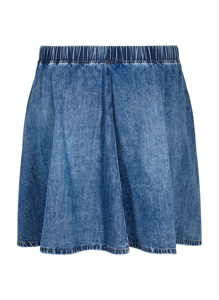 Kurzer Jeans-Skaterrock, Blau, Packshot image number 1