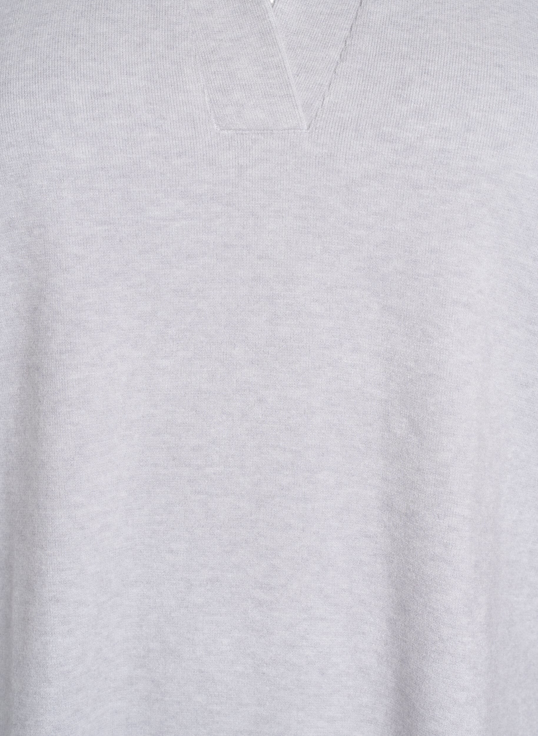 ZizziJersey Bluse mit Kragen und kurzen &Auml;rmeln, Grau, Packshot image number 2