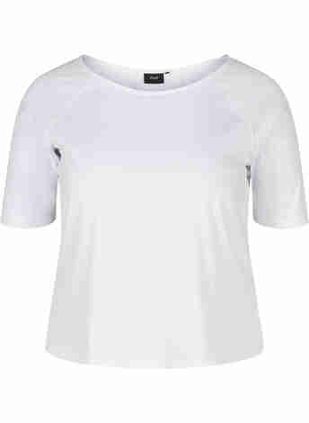T-Shirt aus Baumwolle mit 2/4-Ärmeln