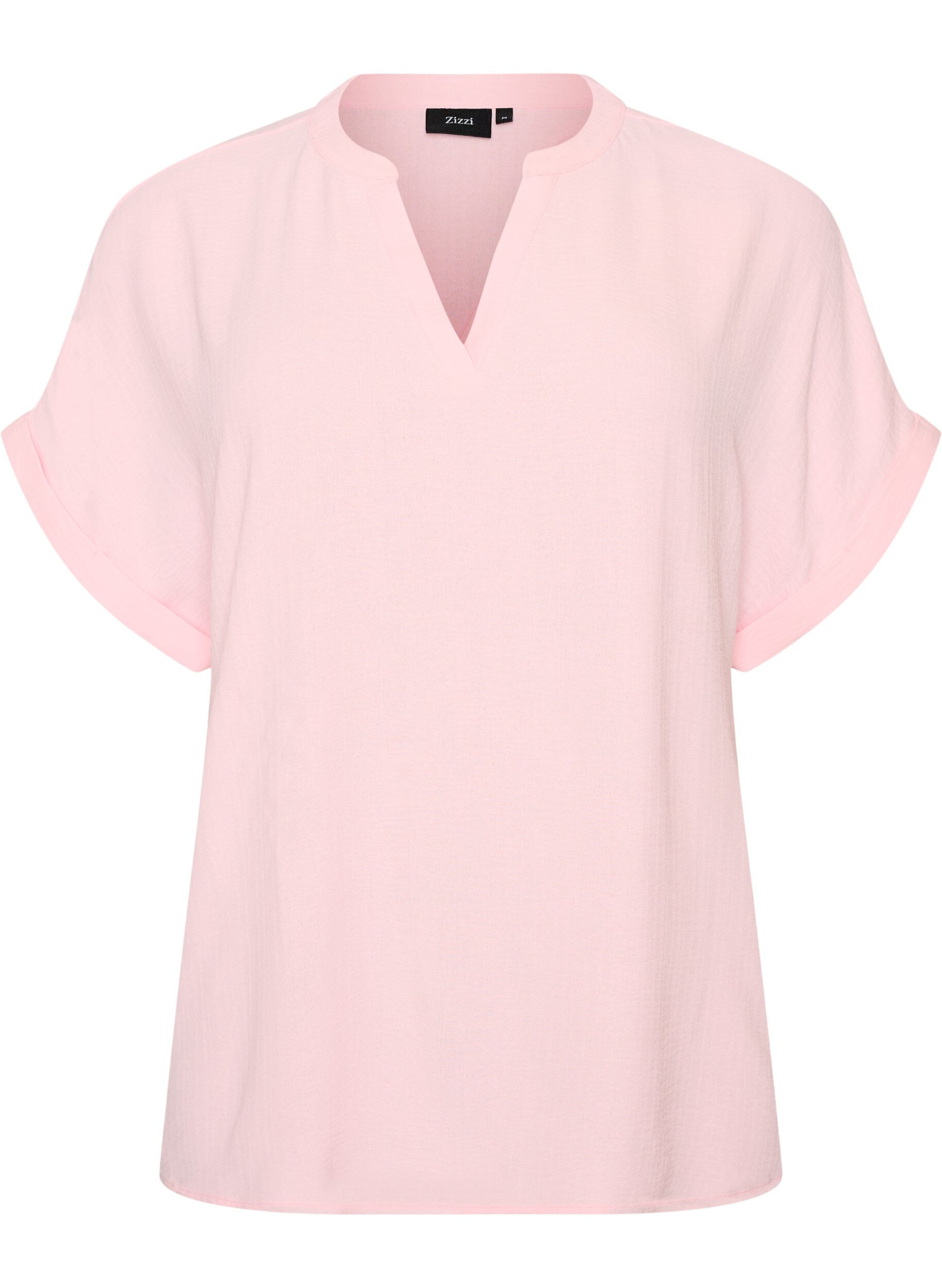 ZizziLockere Bluse mit kurzen &Auml;rmeln, Rot, Packshot image number 0
