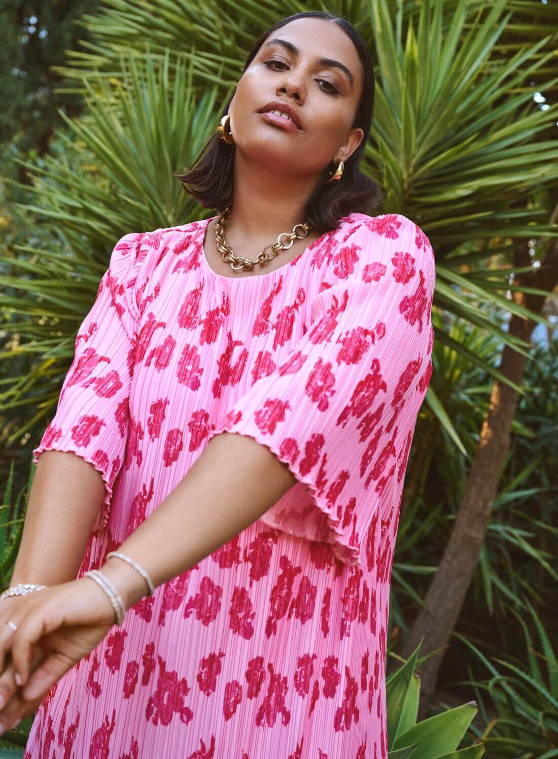 ZizziBedrucktes Kleid in Rosa, , Model