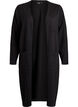 Lange, offene Strickjacke mit Taschen, Schwarz, Packshot image number 0
