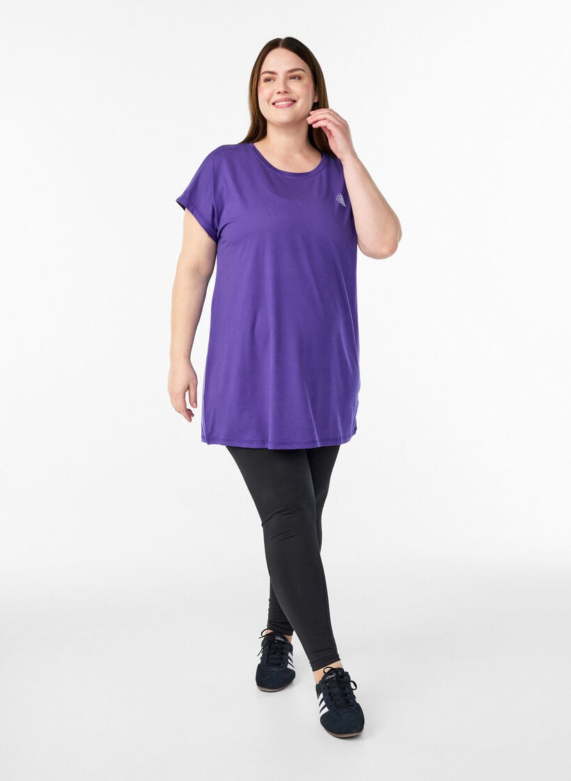 Langes Trainingsshirt, Lila, Model image number 1