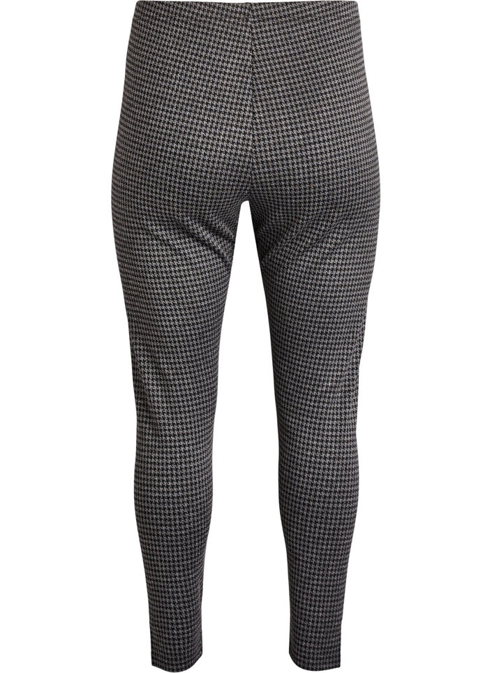 Gemusterte Leggings mit einer normalen Taille, Grau, Packshot image number 1