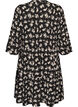 Kurzes A-Linien-Kleid aus Jersey mit Allover-Print, Schwarz, Packshot image number 1