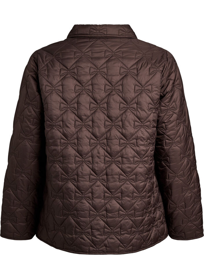 Leicht wattierte Jacke mit dekorativer Steppung, Braun, Packshot