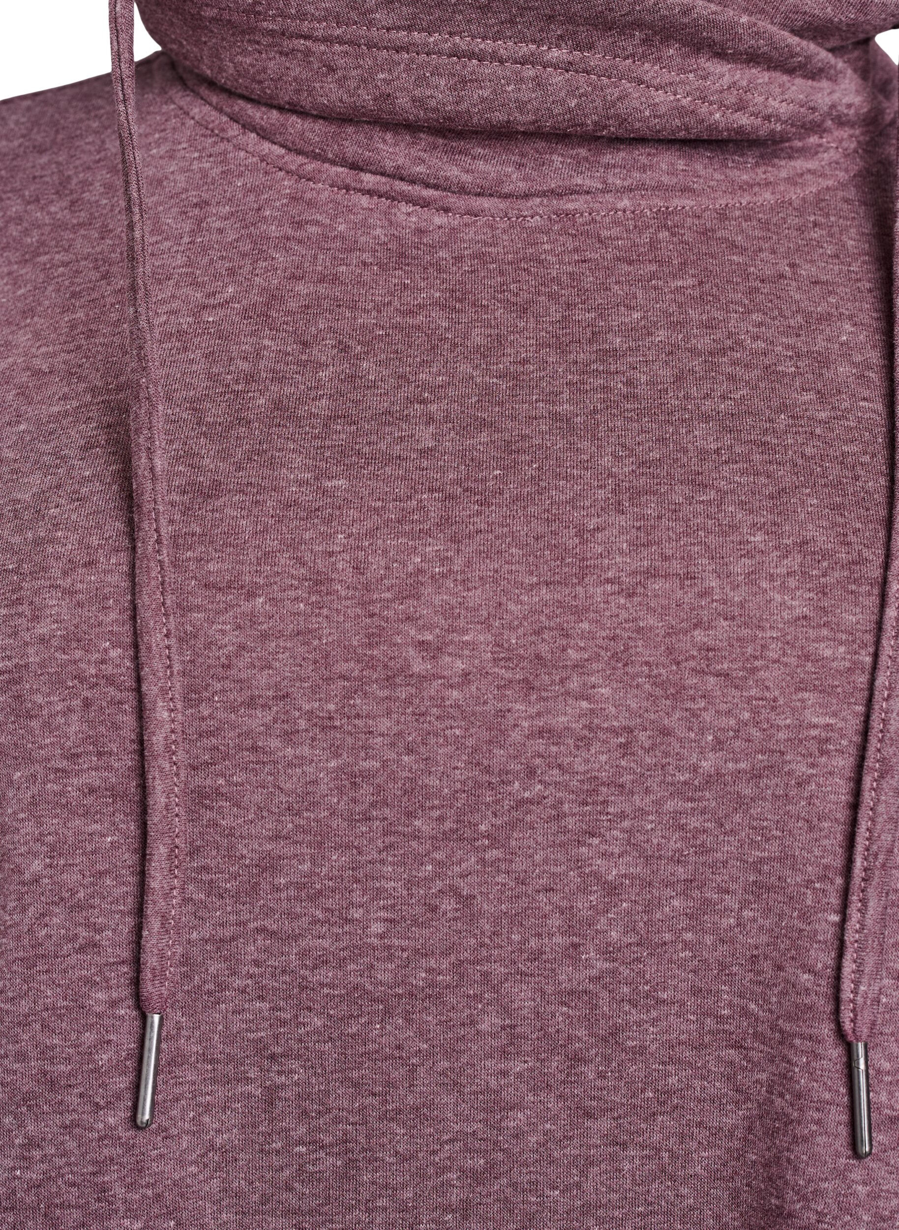 ZizziKurzes Sweatshirtkleid mit Stehkragen und Taschen, Rot, Packshot image number 2