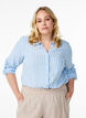 Bluse aus Leinen und Viskose mit 3/4-&Auml;rmeln, Blau, Model image number 0