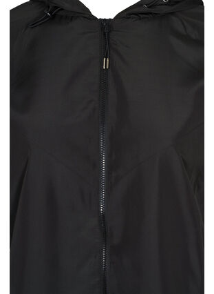 Kurze Jacke mit Kapuze und verstellbarem Saum, Black, Packshot image number 2