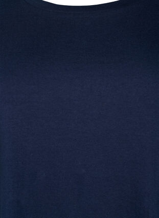 T-Shirt aus Baumwolle mit Broderi anglaise, Navy Blazer, Packshot image number 2