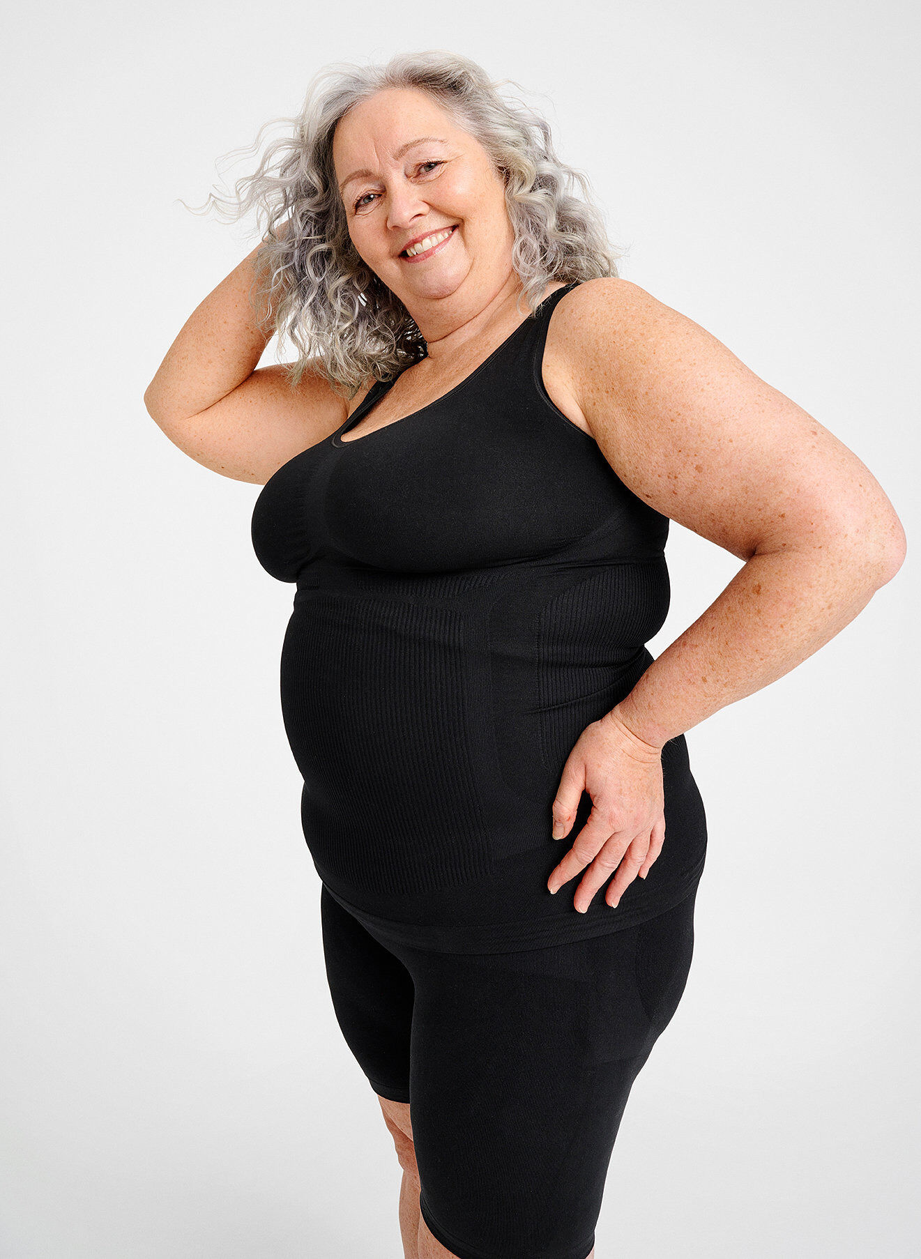 ZizziShapewear Top mit breiten Tr&auml;gern, Schwarz, Image image number 1