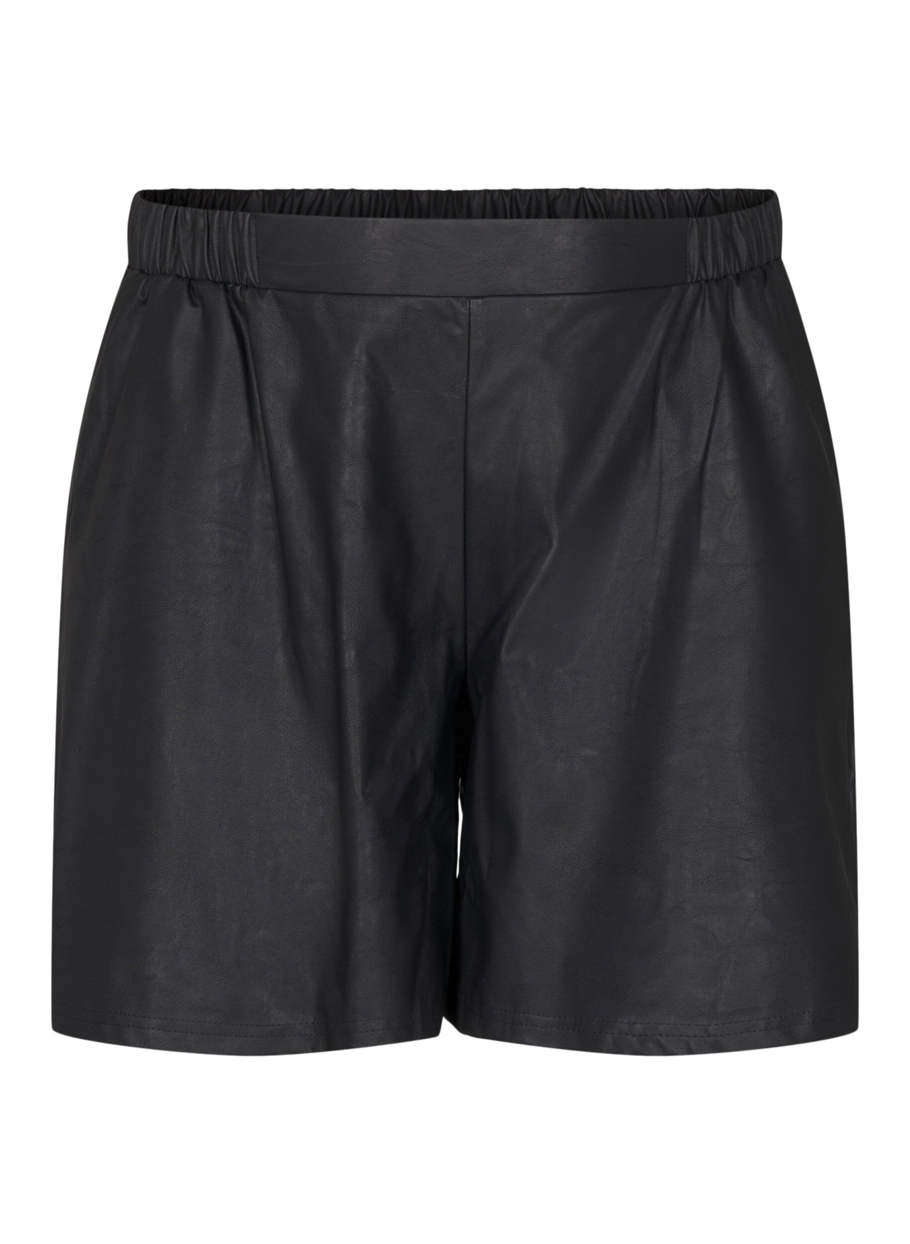 ZizziShorts aus Kunstleder in lockerer Passform, Black, Packshot image number 0