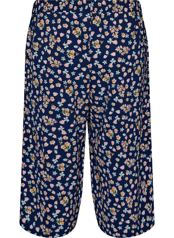 Culotte-Hose mit Print, Blau, Packshot image number 1