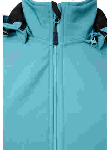 Softshell-Jacke mit abnehmbarer Kapuze, Brittany Blue, Packshot image number 2