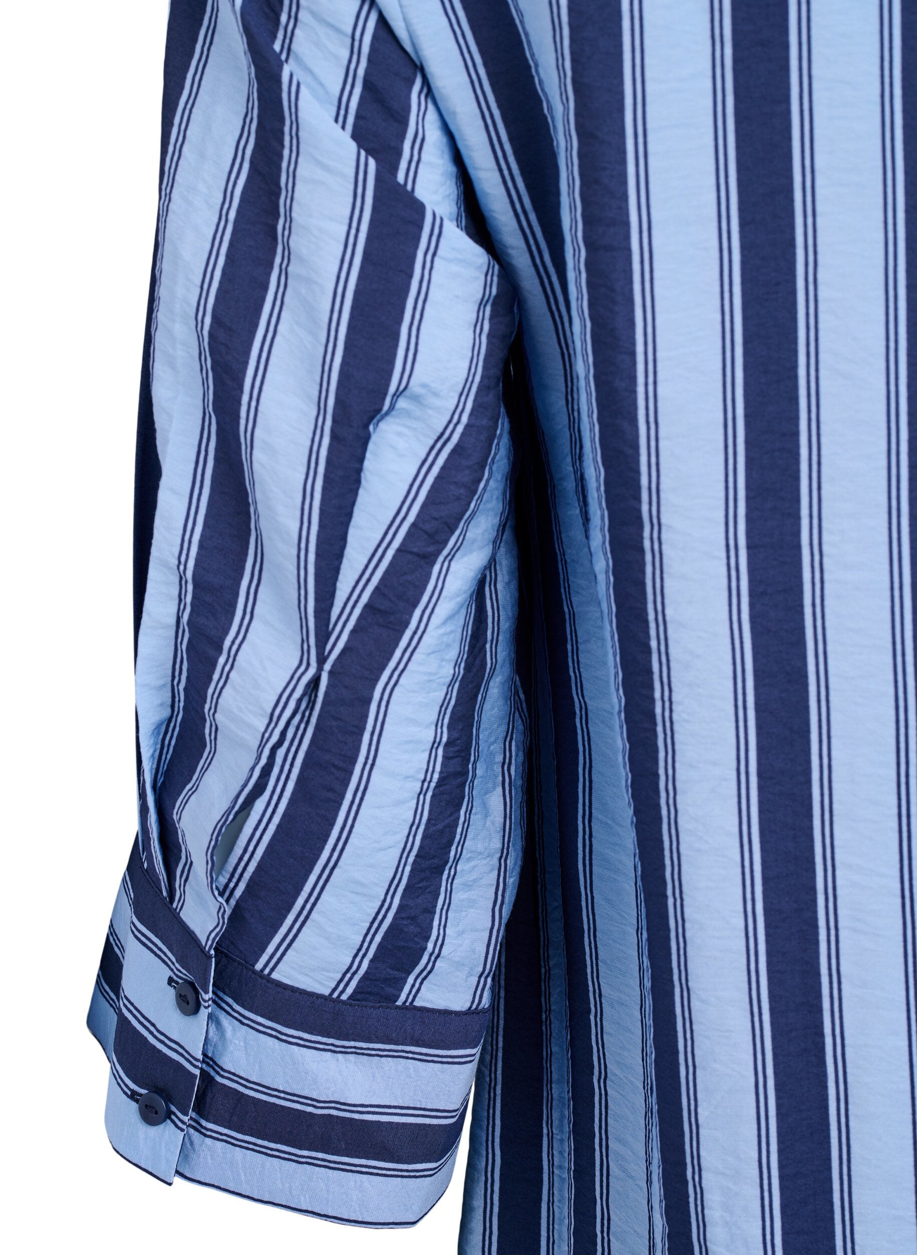 ZizziKleid mit Kragen und Brusttasche, Blau, Packshot image number 3