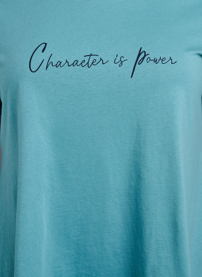 T-Shirt mit Rundhalsausschnitt und A-Linie, Gr&uuml;n, Packshot image number 2