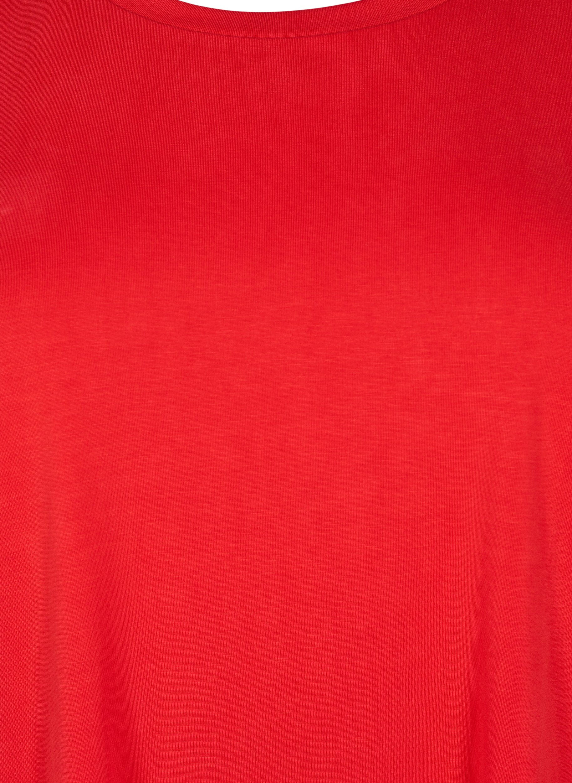 ZizziT-Shirt aus TENCEL&trade; Modal mit Rundhalsausschnitt, Rot, Packshot image number 2
