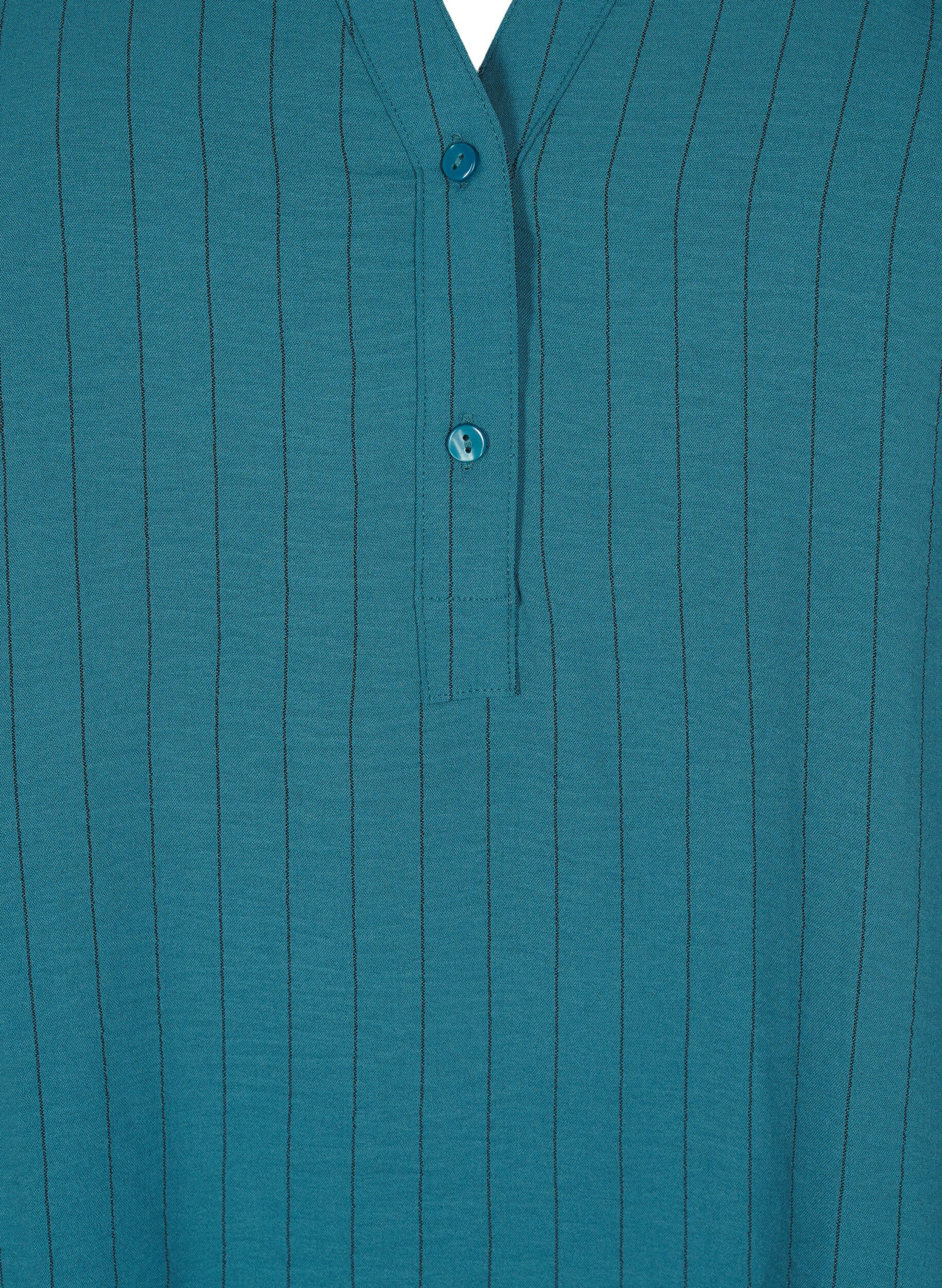 ZizziFLASH - Nadelstreifenbluse, Gr&uuml;n, Packshot image number 2