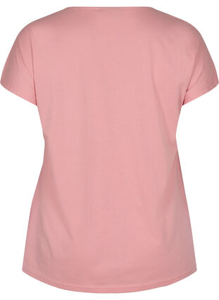 T-Shirt aus Baumwolle mit Printdetails, Blush mel Leaf, Packshot image number 1