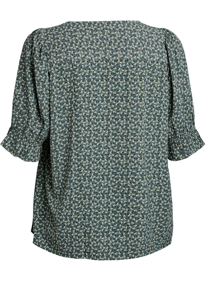 Bluse mit 1/2 &Auml;rmeln, Gr&uuml;n, Packshot image number 1