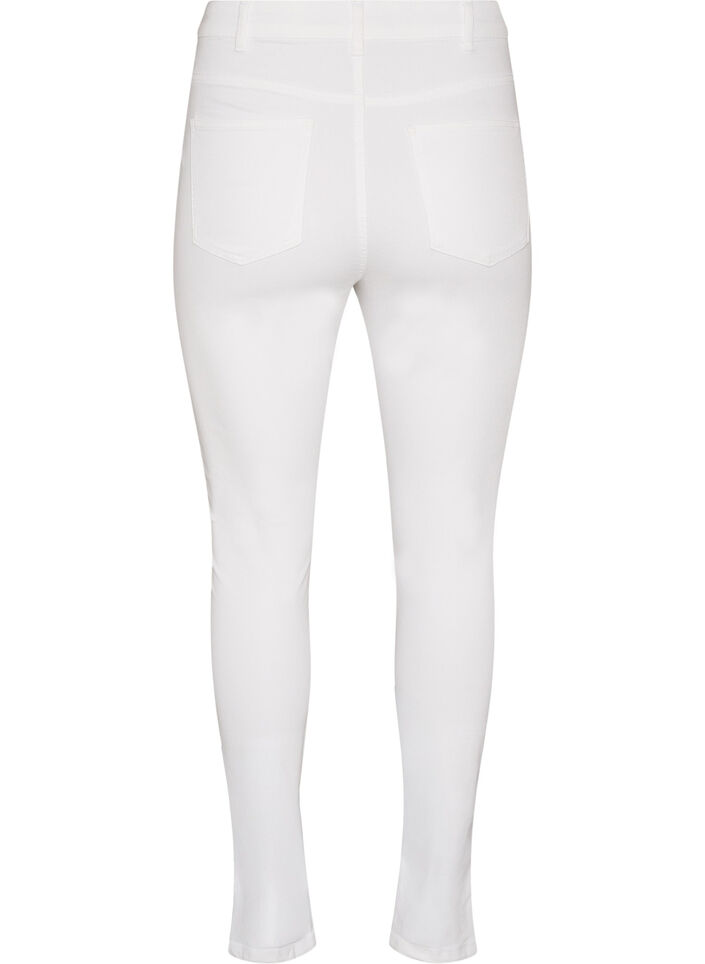 Amy Super Slim Fit Jeans mit hoher Taille, Wei&szlig;, Packshot image number 1