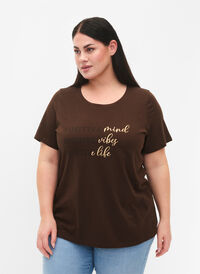 Baumwoll-T-Shirt mit Druck, Demitasse W. POS, Model