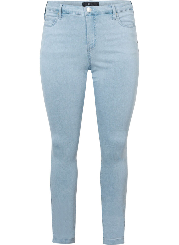 Hochtaillierte Super Slim Amy Jeans, Blau, Packshot image number 0