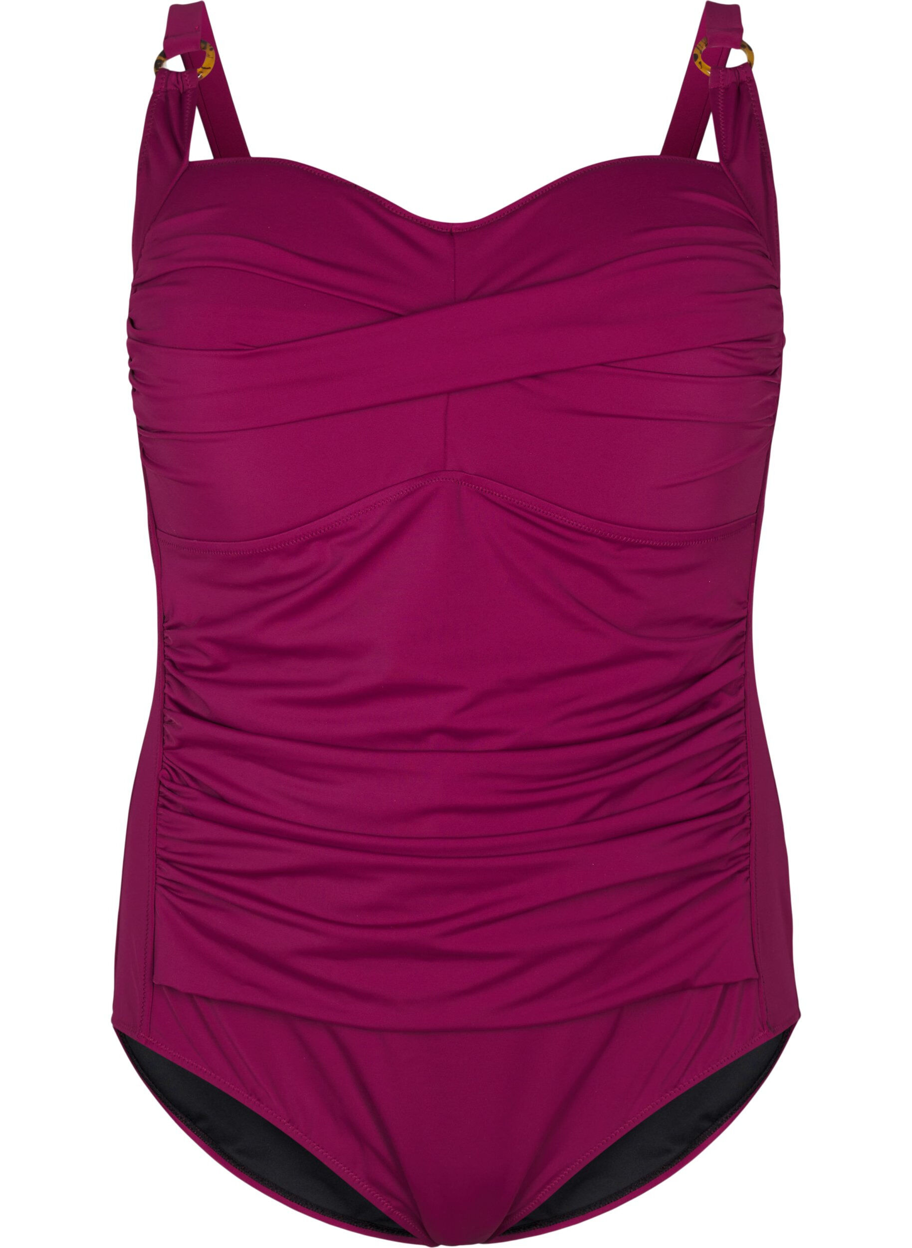 Wattierter Badeanzug mit Drapierung