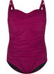Wattierter Badeanzug mit Drapierung, Rot, Packshot image number 0
