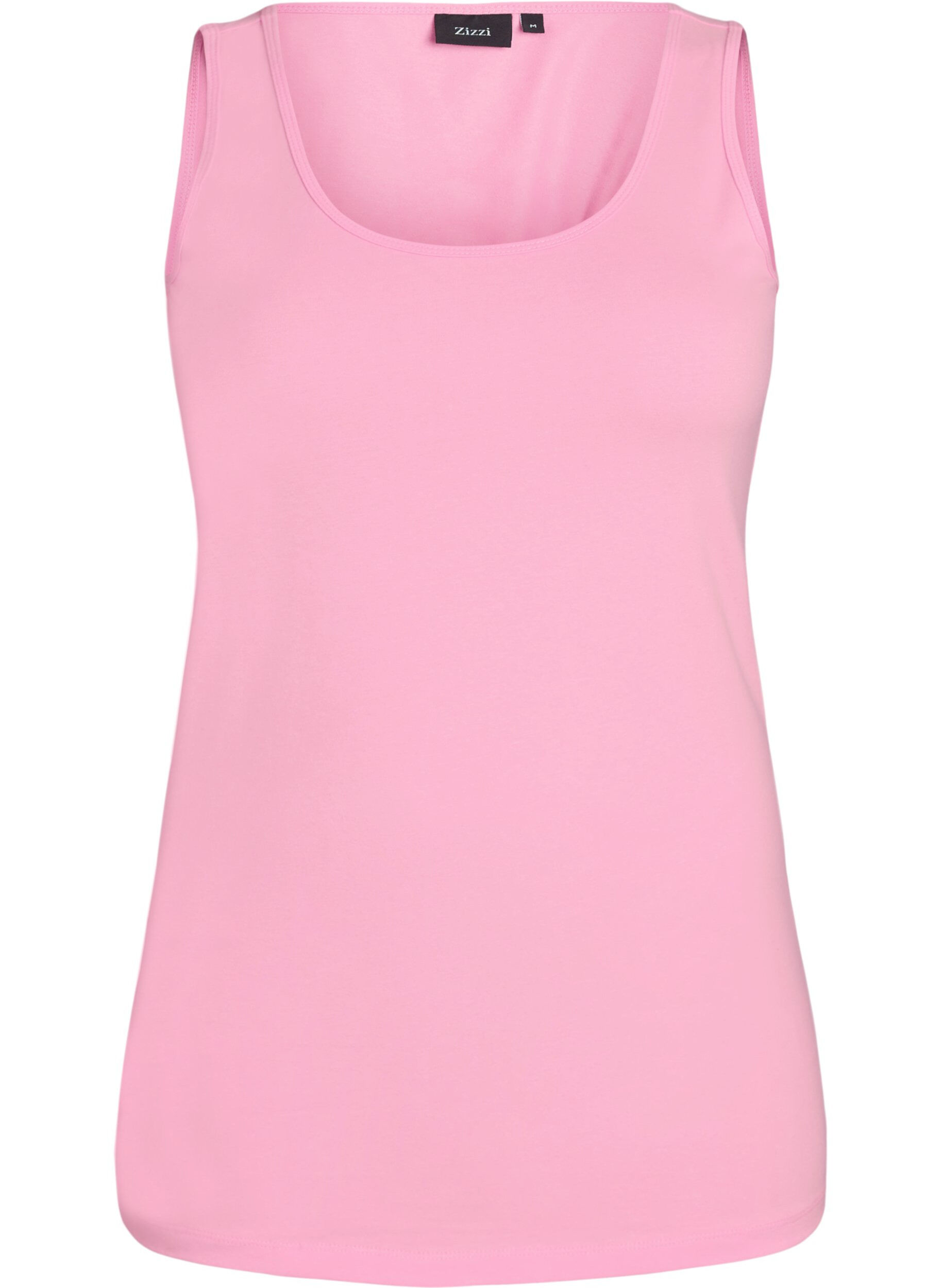 ZizziEinfarbiges Basic Top aus Baumwolle, Pink, Packshot image number 0