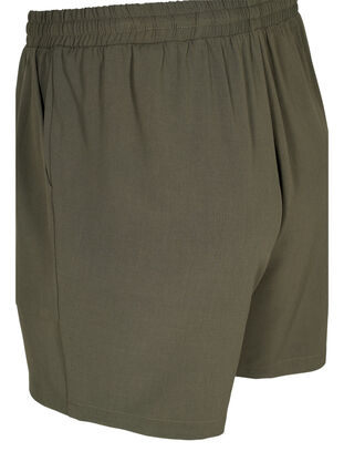 Lockere Shorts mit Taschen, Dark Olive, Packshot image number 3