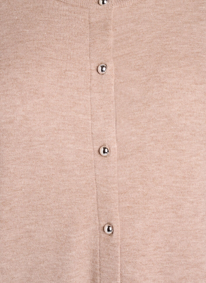 Cardigan mit runden Knöpfen, Beige, Packshot image number 2
