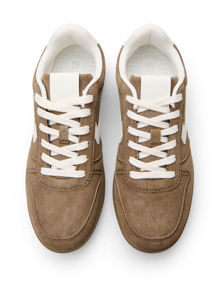 Sneaker aus Wildlederimitat, Braun, Packshot image number 2