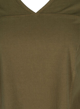 Kurzarm Kleid aus Baumwolle, Ivy Green, Packshot image number 2