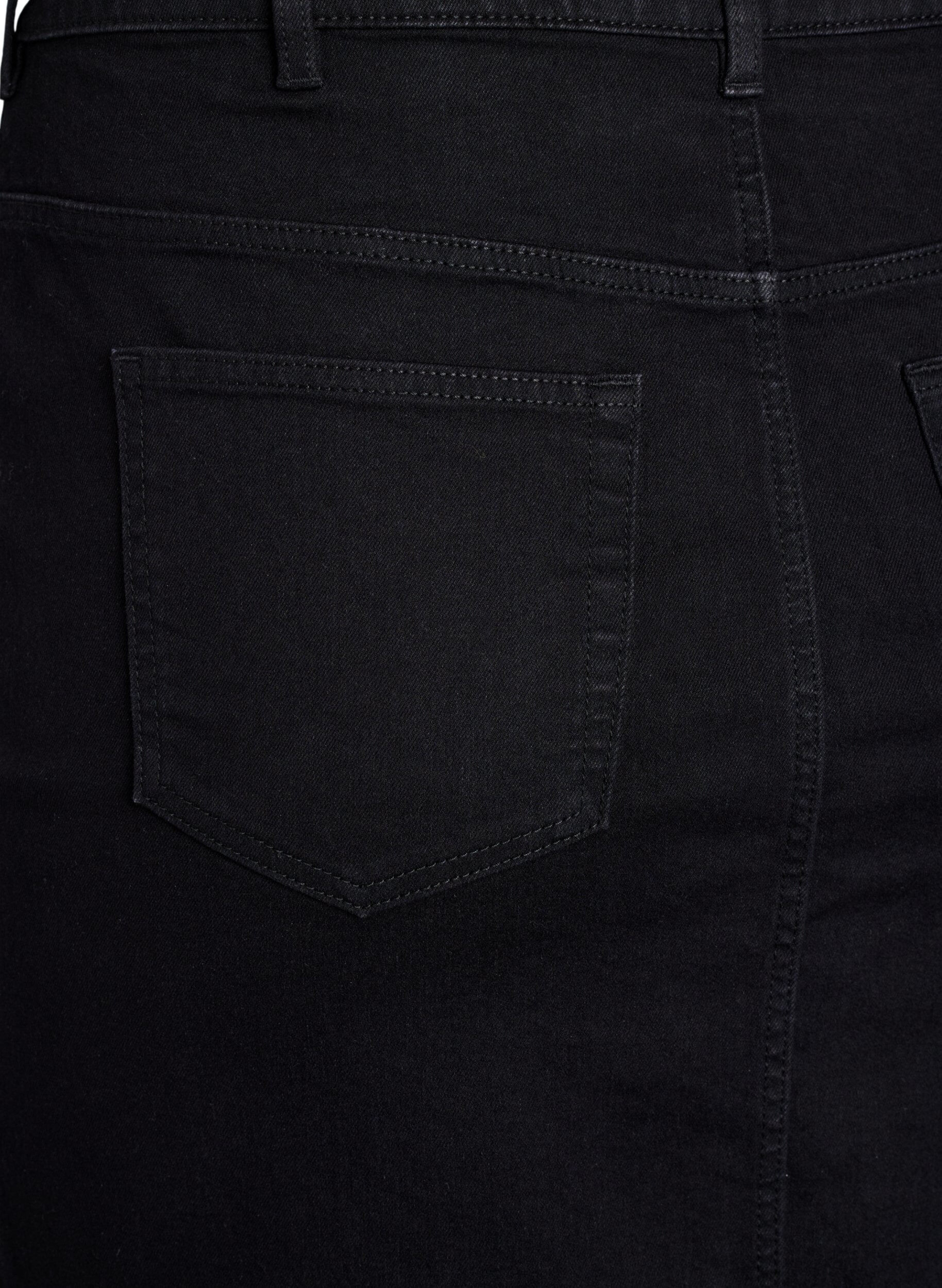 ZizziFLASH - Eng anliegender Jeansrock, Schwarz, Packshot image number 3