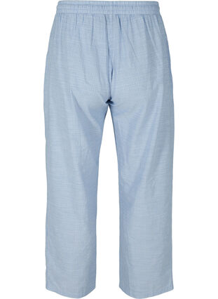 Lockere Schlafanzughose mit Streifen, White/Blue Stripe, Packshot image number 1