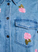 Kurzes Jeanskleid mit gestickten Blumen, LBD w. Flower, Packshot image number 2