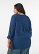 Bluse aus Baumwollmusselin mit Lochstickerei, Blau, Model image number 2