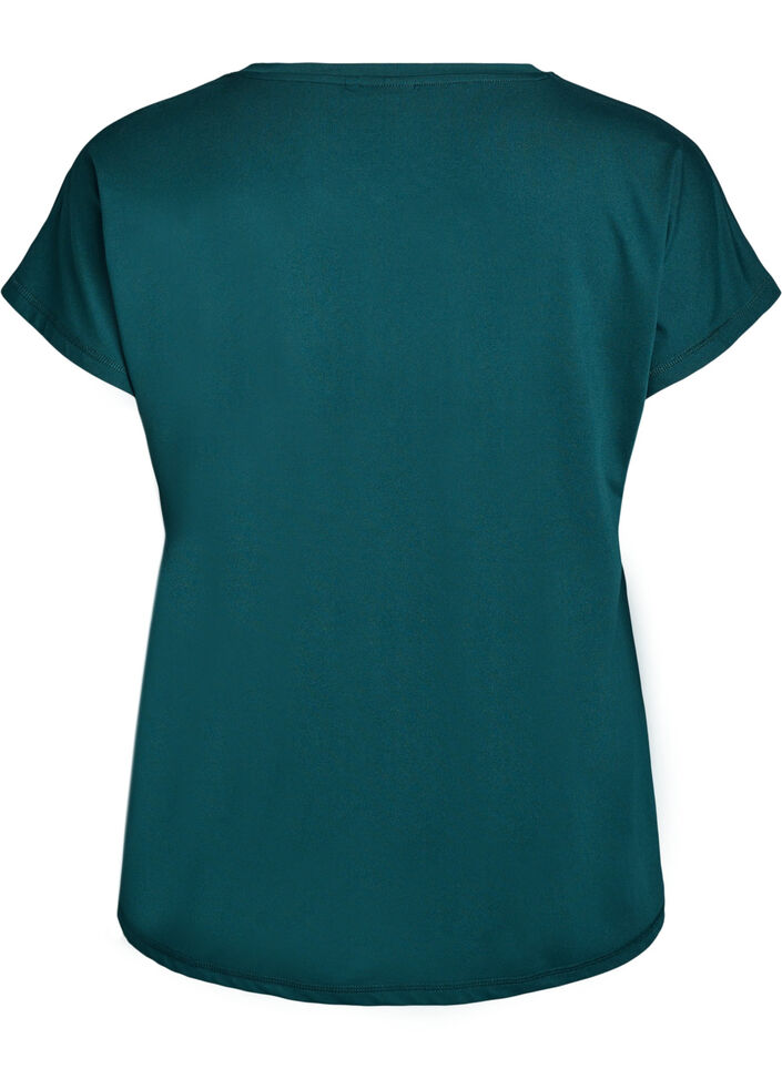 Einfarbiges Trainings-T-Shirt, Gr&uuml;n, Packshot image number 1