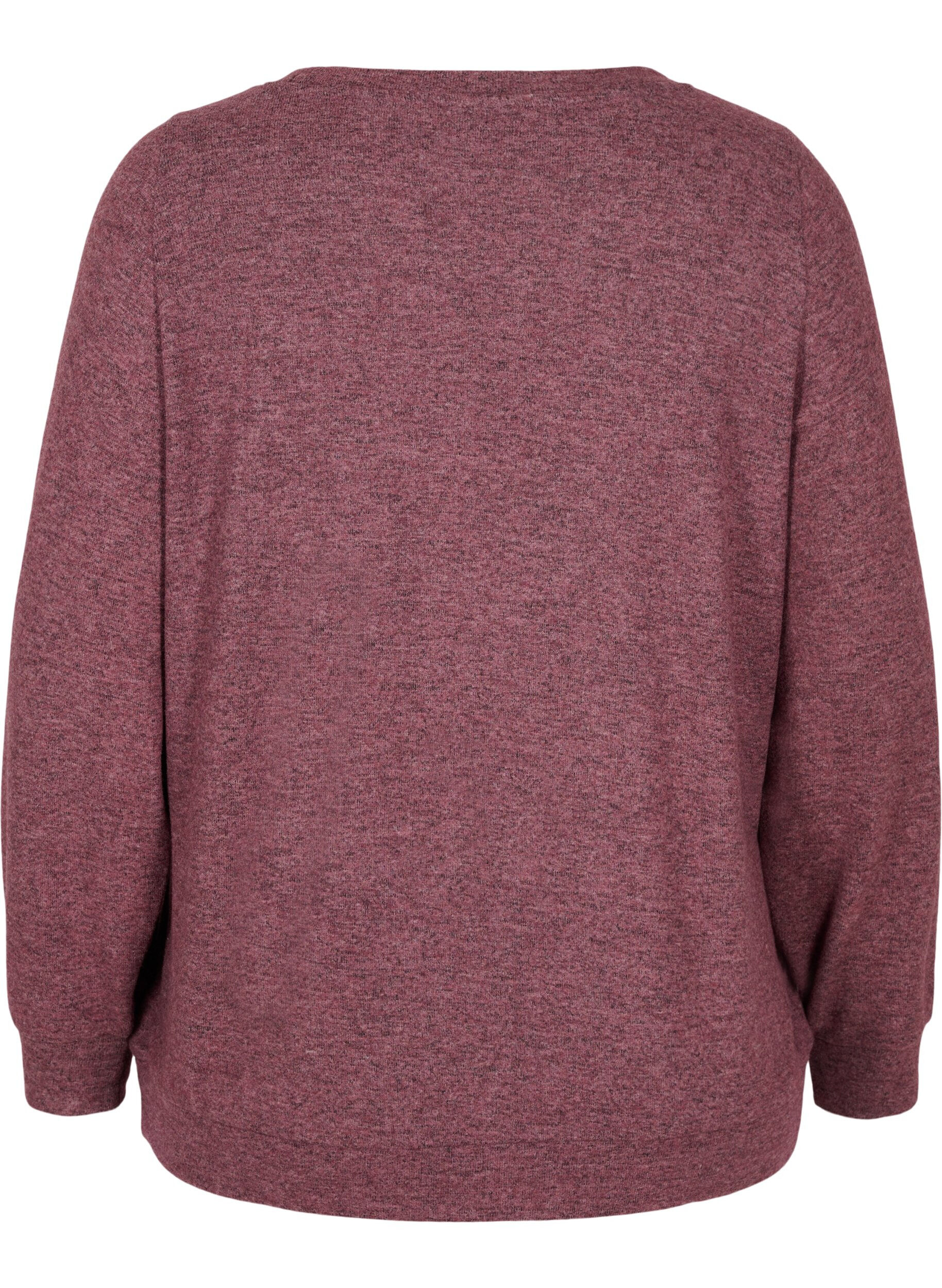 ZizziMelange-Bluse aus Viskosemischung, Port Royal Mel, Packshot image number 1