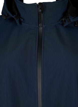 Kurze Softshell-Jacke mit abnehmbarer Kapuze, Night Sky, Packshot image number 2
