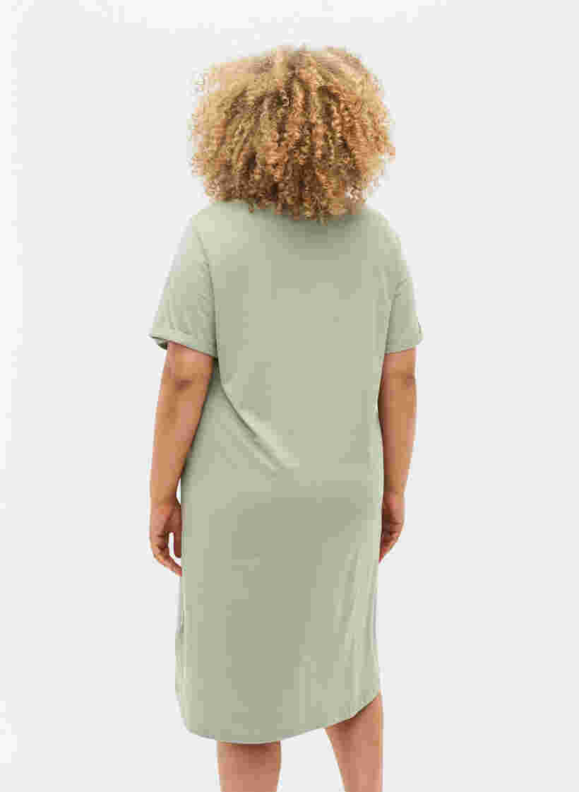 Nachthemd aus Baumwolle mit Print, Green Milieu w. Day, Model image number 1