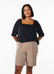 Shorts mit Taschen und hoher Taille, Braun, Model image number 0